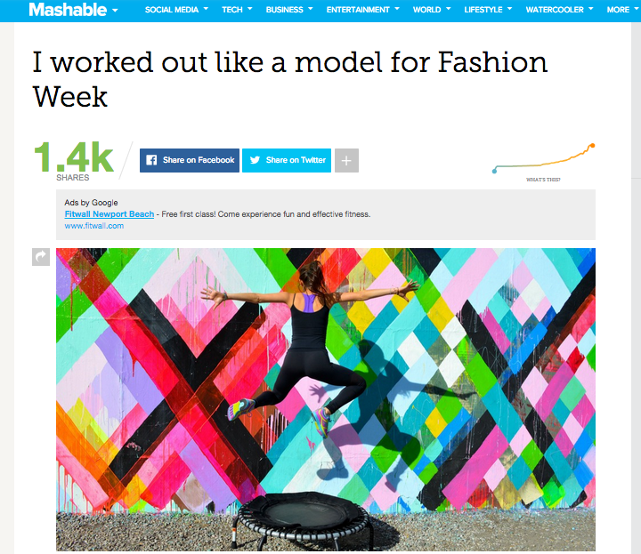 bari mashable fashion week workout